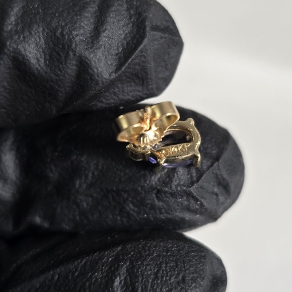 Watch Video / 14K Gold Tazanite and Diamond Earring Choose Which - Picture 9 of 13